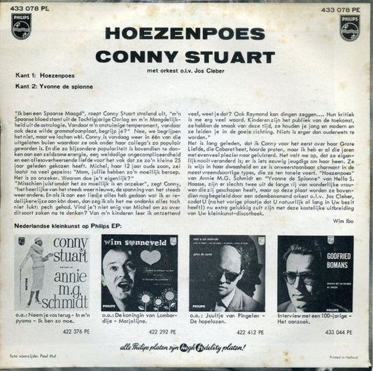 Conny Stuart - Hoezenpoes 29014 Vinyl Singles Vinyl Zeer Goed / Hoesje Goed "VINYLSINGLES.NL"