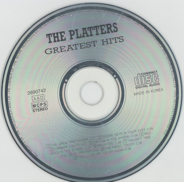 Platters - Greatest Hits (CD) Compact Disc Goede Staat