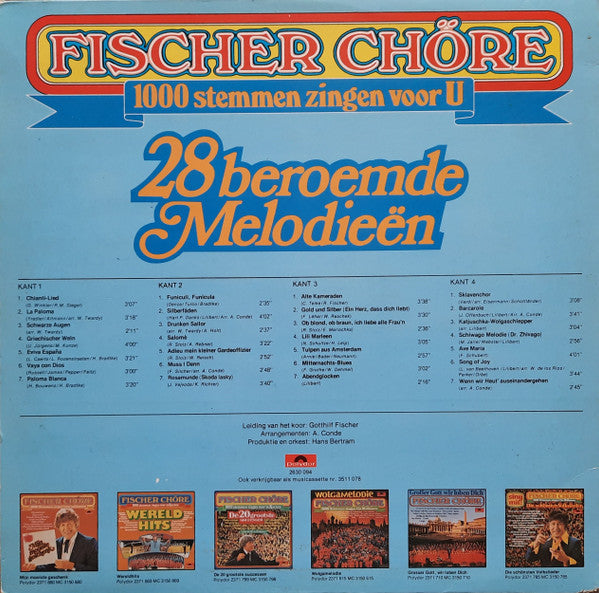 Fischer Chöre - 1000 Stemmen Zingen Voor U 28 Beroemde Melodieën (LP) 40647 43555 43963 44295 Vinyl LP Goede Staat