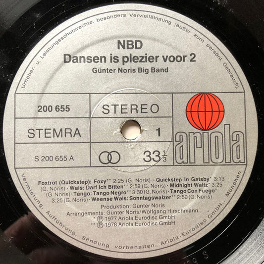 Günter Noris Big Band - NBD - Dansen Is Plezier Voor * (LP) Vinyl LP Media VG+ \ Sleeve G+