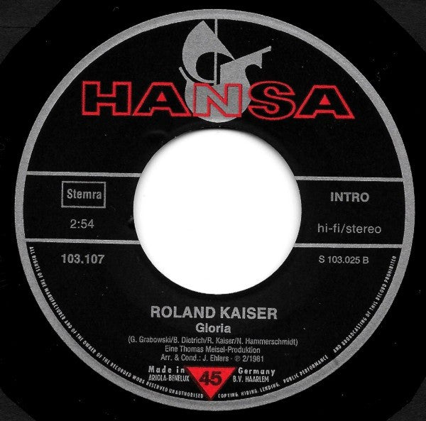 Roland Kaiser - Lieb' Mich Ein Letztes Mal 30319 Vinyl Singles VINYLSINGLES.NL