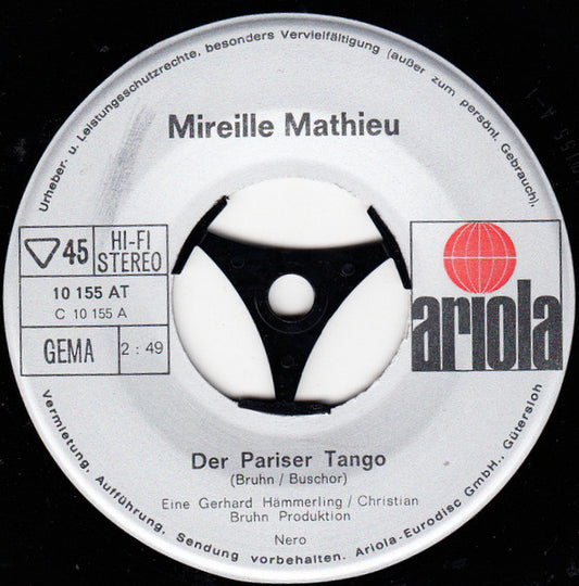 Mireille Mathieu - Der Pariser Tango 21272 Vinyl Singles Goede Staat