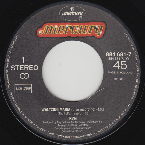 BZN - Waltzing Maria (Live Recording) 32325 Vinyl Singles Goede Staat