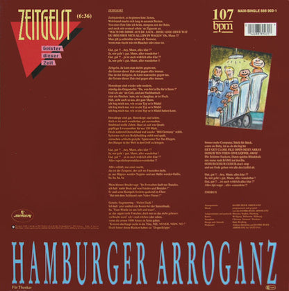 Hamburger Arroganz - Zeitgeist (Geister Dieser Zeit) 21704 Vinyl Singles VINYLSINGLES.NL
