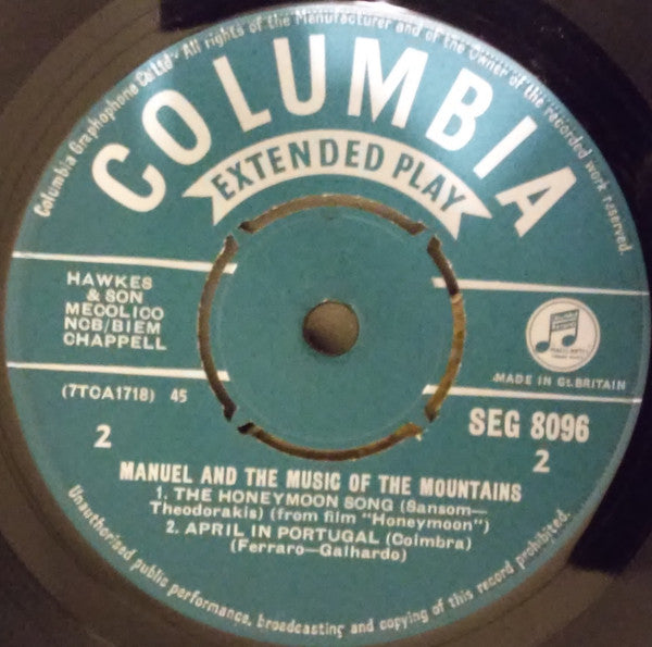 Manuel And His Music Of The Mountains - The Music Of Manuel (EP 32196 Vinyl Singles EP Goede Staat