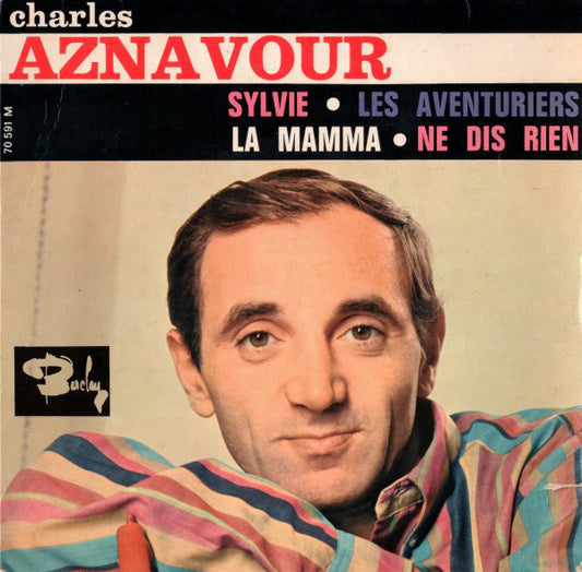 Charles Aznavour - Sylvie Vinyl Singles EP Vinyl Very Good (VG) <br> Hoes Good Plus (G+)