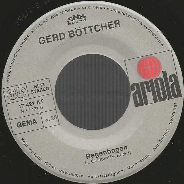 Gerd Böttcher - Tanz Noch Einmal Rock'n' Roll Mit Mir Vinyl Singles Vinyl Very Good (VG) <br> Hoes Generic