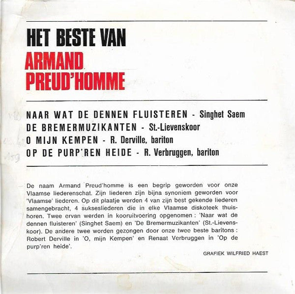 Armand Preud'homme – Het Beste van Armand Preud'homme (EP) 29674 Vinyl Singles EP Goede Staat