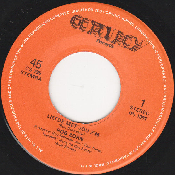 Rob Zorn - Liefde Met Jou 32360