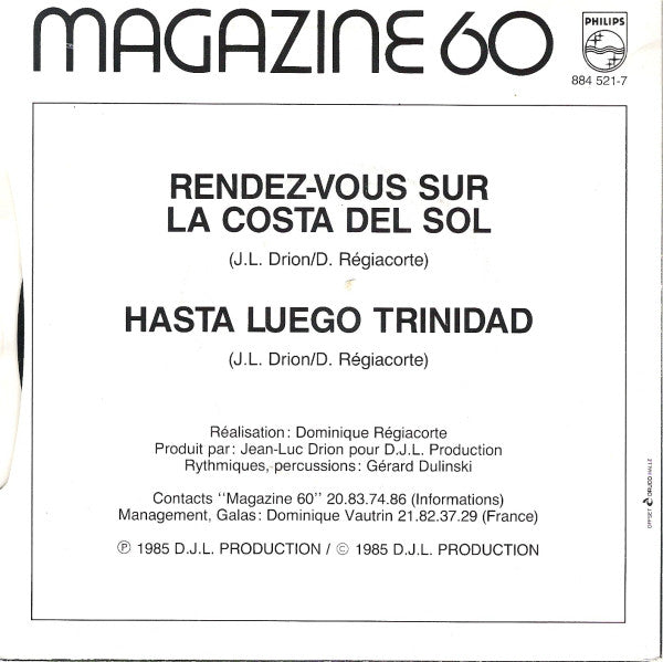 Magazine 60 - Rendez-Vous Sur La Costa Del Sol Vinyl Singles Vinyl (VG) <br> Hoes (G+)