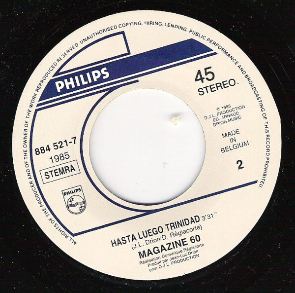 Magazine 60 - Rendez-Vous Sur La Costa Del Sol Vinyl Singles Vinyl (VG) <br> Hoes (G+)