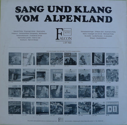 Unknown Artist - Sang Und Klang Vom Alpenland (LP) Vinyl LP Vinyl Very Good (VG) <br> Hoes Good Plus (G+)