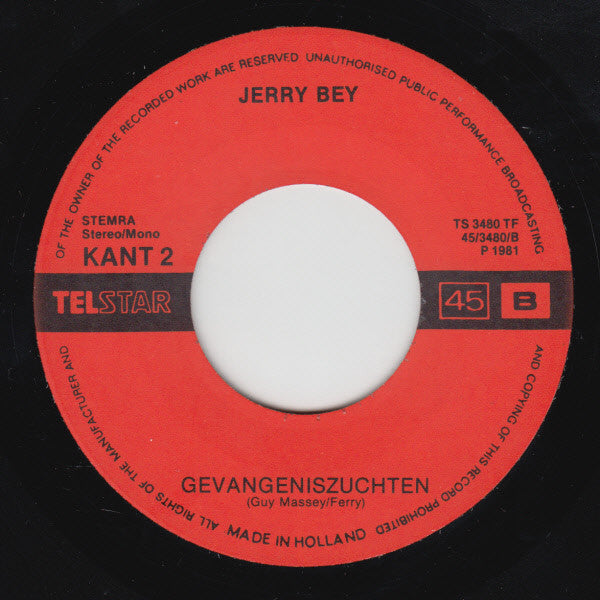 Jerry Bey - Jij Bent Met Goud Niet Te Betalen Vinyl Singles Vinyl Very Good (VG) <br> Hoes Good Plus (G+)