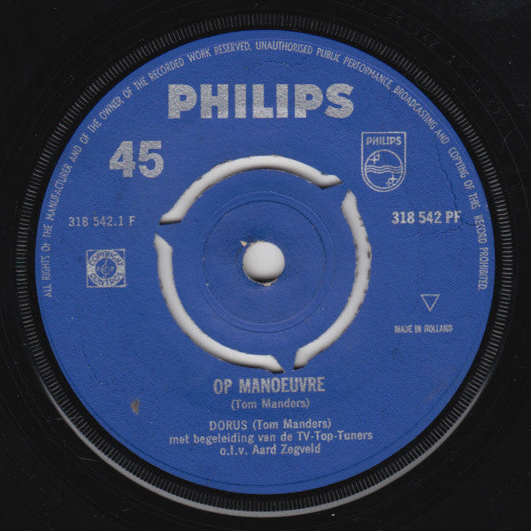 Dorus - Op Manoeuvre Vinyl Singles Vinyl Very Good (VG) <br> Hoes Good Plus (G+)