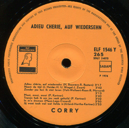 Corry - Adieu Chérie, Auf Wiedersehn (LP) 46596 Vinyl LP Goede Staat