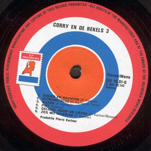 Corry En De Rekels - Corry En De Rekels 3 (LP) 50557 50797 Vinyl LP Goede Staat