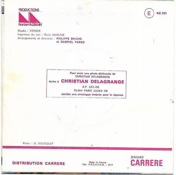 Christian Delagrange - Joanna 05777 Vinyl Singles Goede Staat