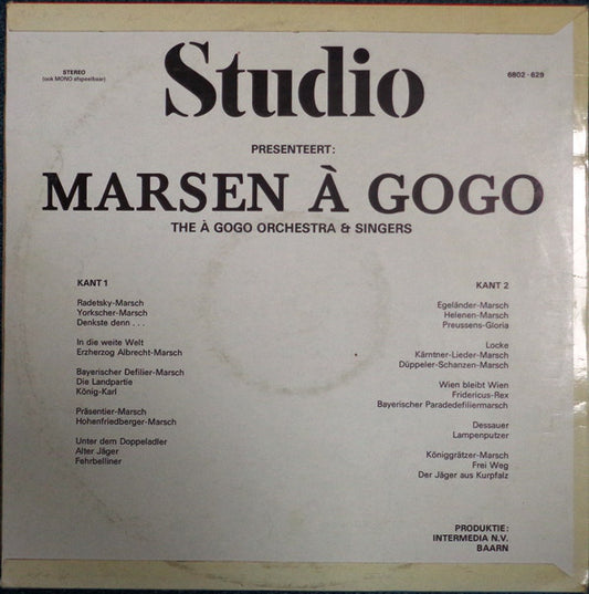 À Gogo Orchestra & Singers - Studio Presenteert: Marsen À Gogo (LP) Vinyl LP Vinyl Zeer Goed / Hoesje Goed "VINYLSINGLES.NL"