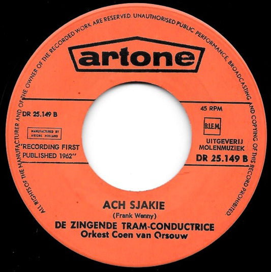 Zingende Tramconductrice - Liefste, Ik Wacht Steeds... Vinyl Singles Vinyl Zeer Goed / Hoesje Goed "VINYLSINGLES.NL"