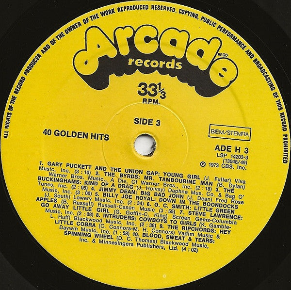 Various - 40 Golden Hits (LP) 50441 45357 45313 48735 48203 46103 44797 Vinyl LP VINYLSINGLES.NL