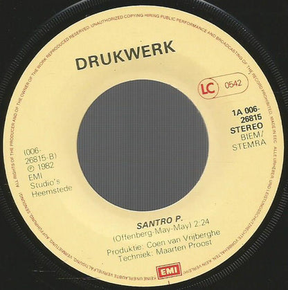 Drukwerk - Pappa 28237 Vinyl Singles Vinyl Very Good (VG) <br> Hoes Good Plus (G+)