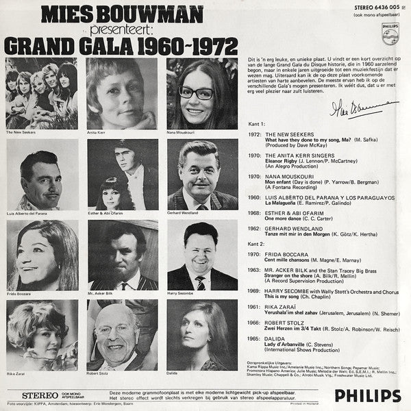 Various - Mies Bouwman Presenteert: Grand Gala 1960-1972 (LP) 40236 Vinyl LP Goede Staat