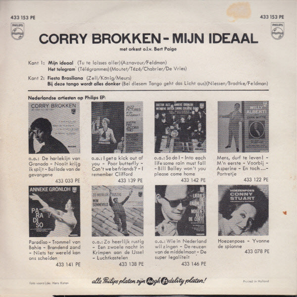 Corry Brokken - Mijn Ideaal (EP) 28096 Vinyl Singles EP VINYLSINGLES.NL