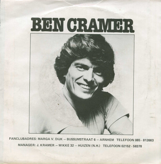 Ben Cramer - Oh Luister Toch 17434 Vinyl Singles Vinyl Zeer Goed / Hoesje Goed "VINYLSINGLES.NL"