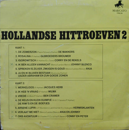 Various - Hollandse Hittroeven 2 (LP) 45304 Vinyl LP Goede Staat