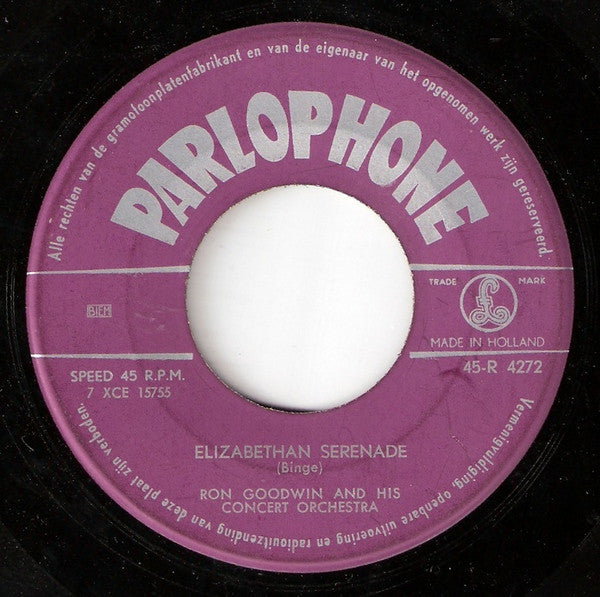 Ron Goodwin And His Orchestra - Elizabethan Serenade Vinyl Singles VINYLSINGLES.NL