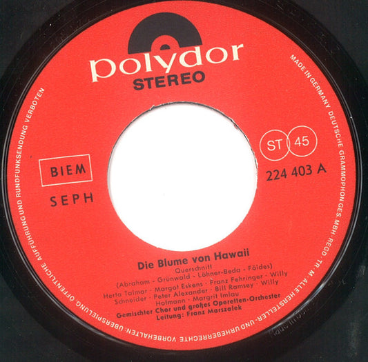 Herta Talmar, Margot Eskens - Die Blume Von Hawaii