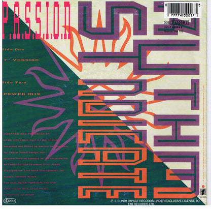 Rythm Syndicate - P.A.S.S.I.O.N. Vinyl Singles Vinyl Very Good (VG) <br> Hoes Good Plus (G+)