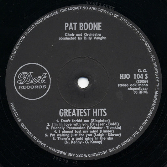 Pat Boone - Greatest Hits (LP)