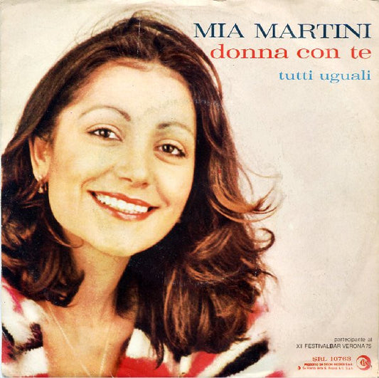 Mia Martini - Donna Con Te Vinyl Singles Vinyl Very Good (VG) <br> Hoes Good Plus (G+)