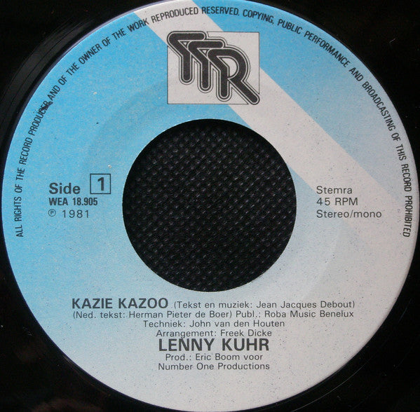 Lenny Kuhr - Kazie Kazoo 13457 Vinyl Singles Goede Staat