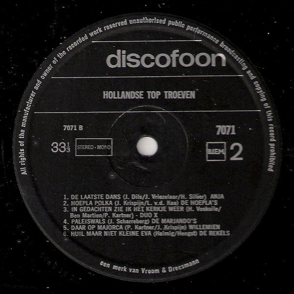 Various - Hollandse Toptroeven (LP) 40754 46318 Vinyl LP VINYLSINGLES.NL