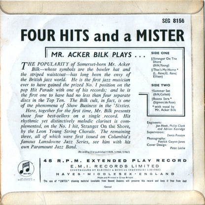 Acker Bilk - Four Hits And A Mister (EP) 32147 Vinyl Singles EP Goede Staat