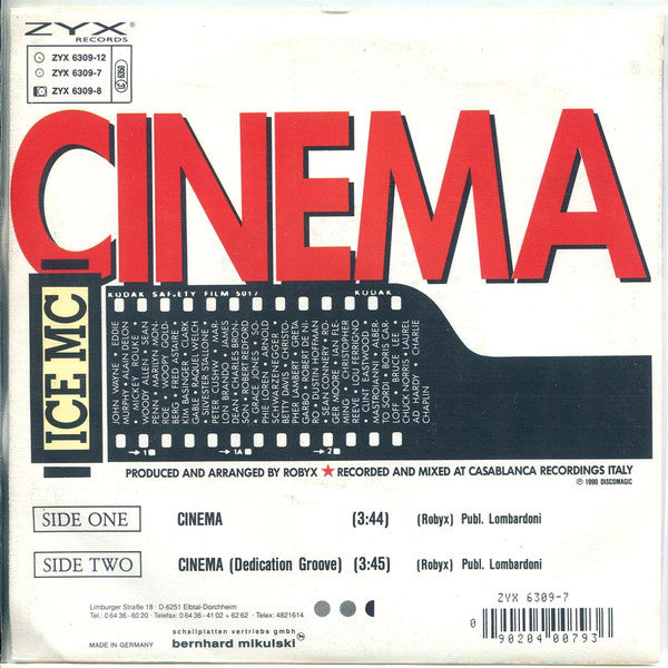 ICE MC - Cinema 20285 Vinyl Singles VINYLSINGLES.NL