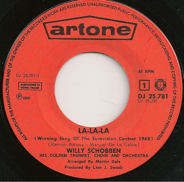 Willy Schobben - La-La-La Vinyl Singles VINYLSINGLES.NL