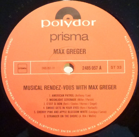 Max Greger - Musical Rendez-Vous (LP)