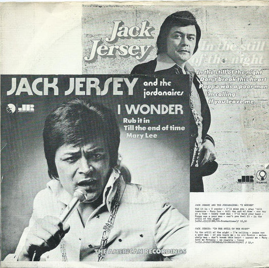 Jack Jersey And The Jordanaires - I Wonder Vinyl Singles Vinyl (G+) / Hoes (G) Tekst "VINYLSINGLES.NL"