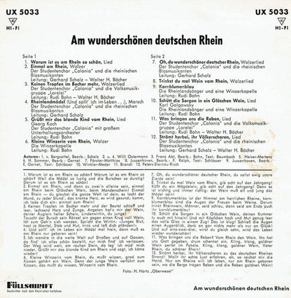 Am Wunderschone Deutschen Rhein (EP) Vinyl Singles EP VINYLSINGLES.NL