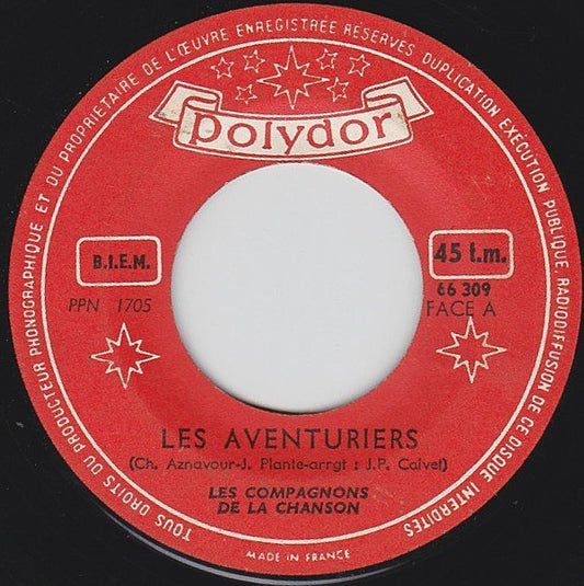 Compagnons De La Chanson - Les Aventuriers (EP) 04258 Vinyl Singles EP Goede Staat