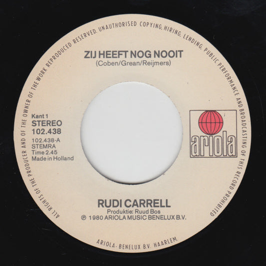 Rudi Carrell - Zij Heeft Nog Nooit Vinyl Singles Vinyl Zeer Goed / Hoesje Goed "VINYLSINGLES.NL"