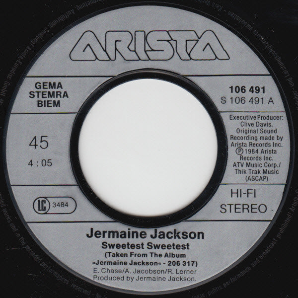 Jermaine Jackson - Sweetest Sweetest Vinyl Singles VINYLSINGLES.NL