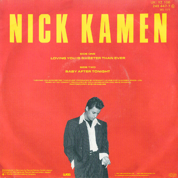 Nick Kamen - Loving You Is Sweeter Than Ever 20114 Vinyl Singles Goede Staat