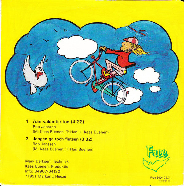 Rob Janszen - Aan Vakantie Toe Vinyl Singles Vinyl Very Good (VG) <br> Hoes Good Plus (G+)