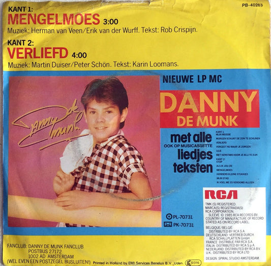 Danny de Munk - Mengelmoes Vinyl Singles Vinyl Zeer Goed / Hoesje Goed "VINYLSINGLES.NL"