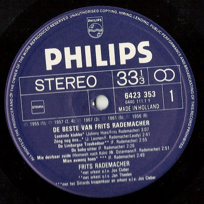 Frits Rademacher - De Beste Van Frits Rademacher (LP)