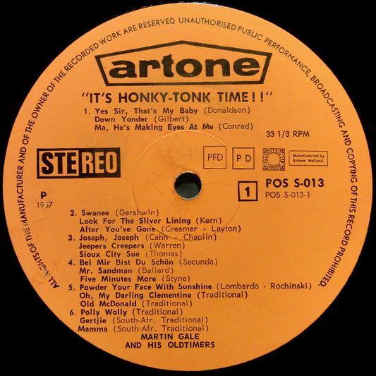 Martin Gale And His Oldtimers - It's Honky Tonk Time! (LP)